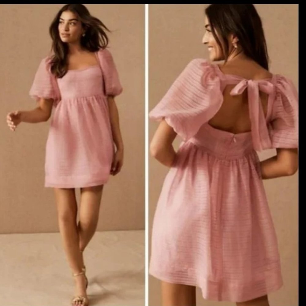 NWT BHLDN x Free People Pink Alaine Mini Dress Sz 6